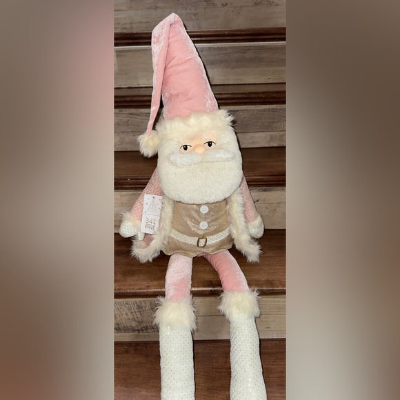 Super Cute 🥰 34th & Pine Pink Santa Shelf Sitter 3ft Long / 36” Long - Picture 11 of 17